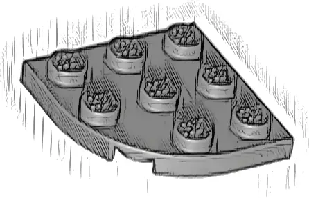 Plate, Round Corner 3 x 3