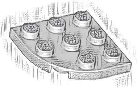 Plate, Round Corner 3 x 3