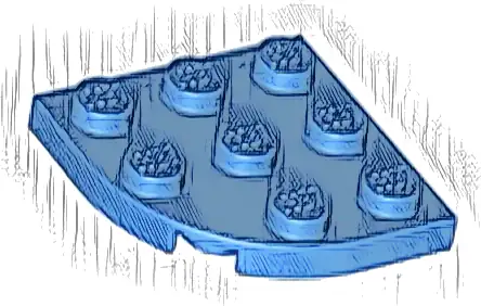 Plate, Round Corner 3 x 3