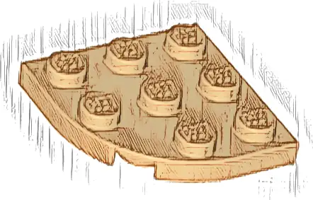 Plate, Round Corner 3 x 3