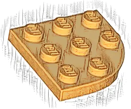 Plate, Round Corner 3 x 3