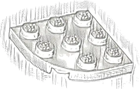 Plate, Round Corner 3 x 3