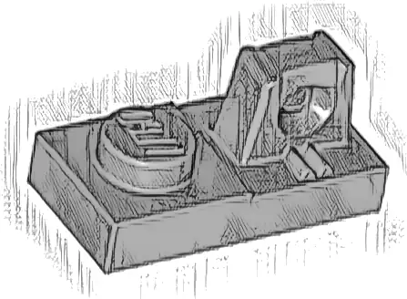 Hinge Plate 1 x 2 Locking with 1 Finger on Top