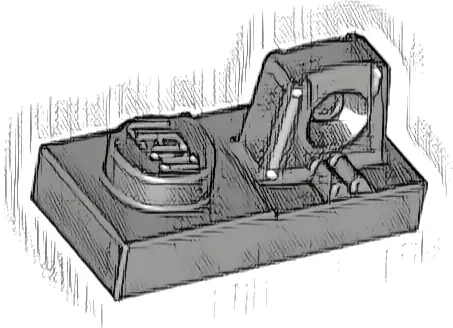 Hinge Plate 1 x 2 Locking with 1 Finger on Top