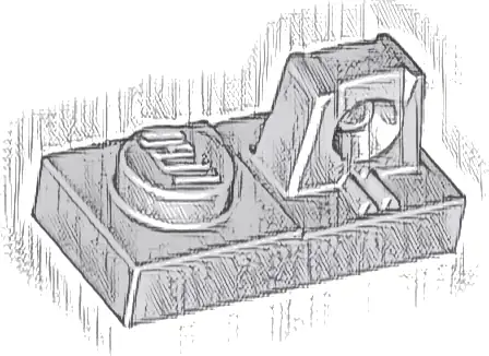 Hinge Plate 1 x 2 Locking with 1 Finger on Top