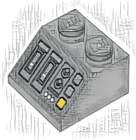 Slope 45 2 x 2 with SW Mandalorian Forge Control Panel Pattern (Sticker) - Set 75319