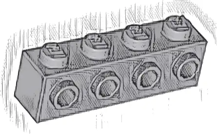 Brick, Modified 1 x 4 with Studs on Side