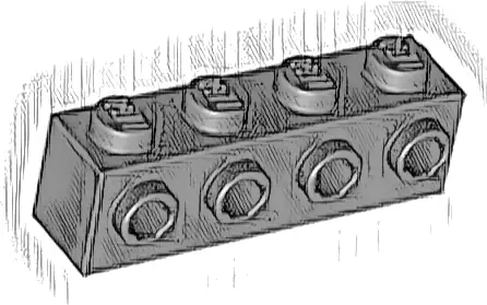 Brick, Modified 1 x 4 with Studs on Side