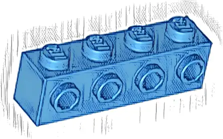 Brick, Modified 1 x 4 with Studs on Side