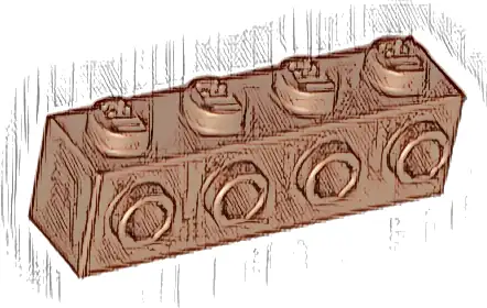 Brick, Modified 1 x 4 with Studs on Side