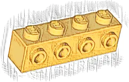 Brick, Modified 1 x 4 with Studs on Side