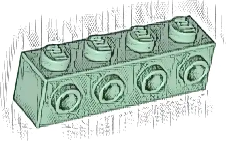 Brick, Modified 1 x 4 with Studs on Side