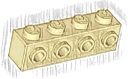 Brick, Modified 1 x 4 with Studs on Side