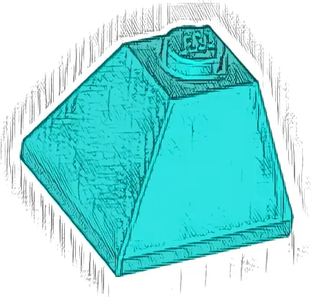 Slope 45 2 x 2 Double Convex Corner