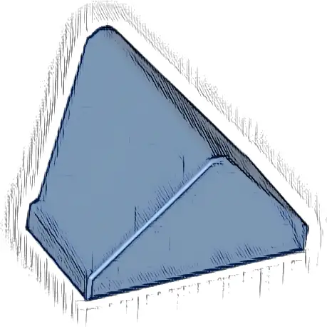 Slope 45 2 x 1 Double / Inverted with Bottom Stud Holder