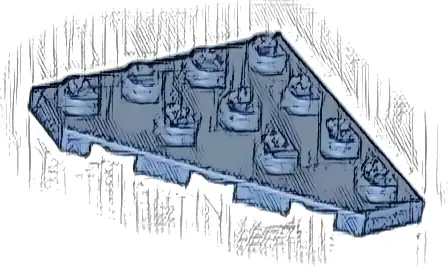 Wedge, Plate 4 x 4 Cut Corner