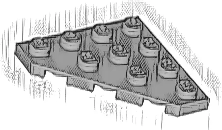 Wedge, Plate 4 x 4 Cut Corner
