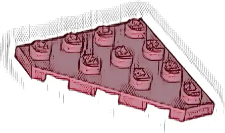 Wedge, Plate 4 x 4 Cut Corner