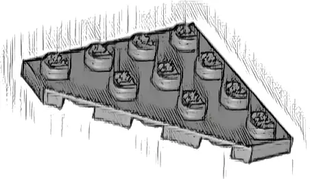 Wedge, Plate 4 x 4 Cut Corner
