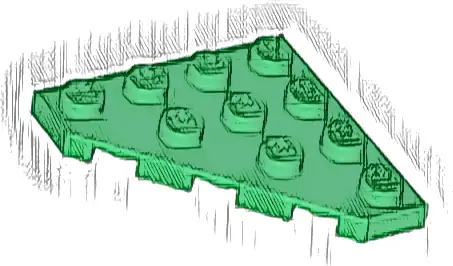 Wedge, Plate 4 x 4 Cut Corner