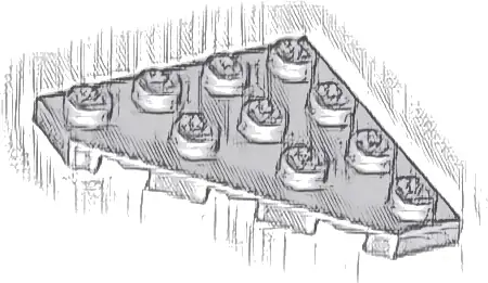 Wedge, Plate 4 x 4 Cut Corner