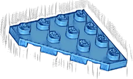 Wedge, Plate 4 x 4 Cut Corner