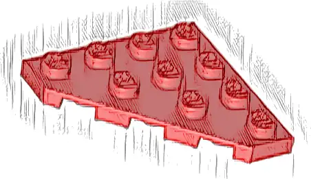 Wedge, Plate 4 x 4 Cut Corner
