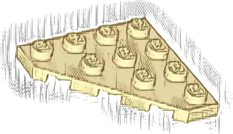 Wedge, Plate 4 x 4 Cut Corner