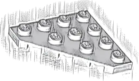 Wedge, Plate 4 x 4 Cut Corner