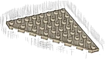 Wedge, Plate 8 x 8 Cut Corner
