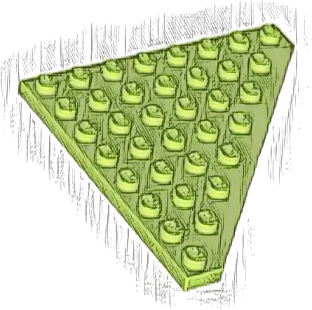 Wedge, Plate 8 x 8 Cut Corner