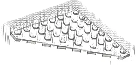 Wedge, Plate 8 x 8 Cut Corner