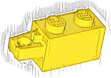 Hinge Brick 1 x 2 Locking with 1 Finger Horizontal End