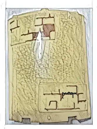 Cylinder Quarter 4 x 4 x 6 with Brown Brick Wall Pattern on Upper Left and Lower Right Pattern (Stickers) - Set 75954