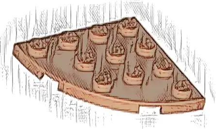 Plate, Round Corner 4 x 4