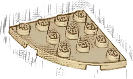 Plate, Round Corner 4 x 4