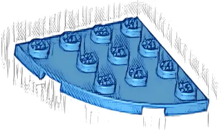 Plate, Round Corner 4 x 4