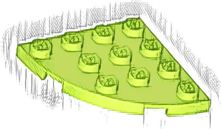 Plate, Round Corner 4 x 4