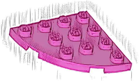 Plate, Round Corner 4 x 4