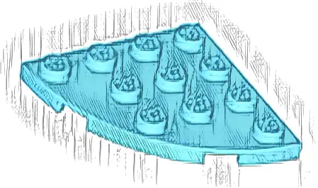 Plate, Round Corner 4 x 4
