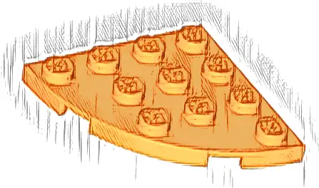 Plate, Round Corner 4 x 4