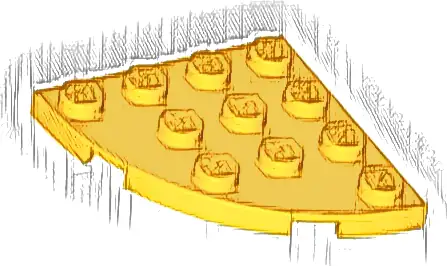 Plate, Round Corner 4 x 4