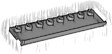 Plate, Modified 2 x 8 with Door Rail