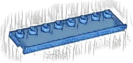 Plate, Modified 2 x 8 with Door Rail