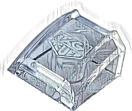 Slope, Curved 2 x 2 Lip with White 'TAG HEUER' Logo Pattern