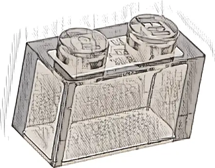 Brick 1 x 2 without Bottom Tube