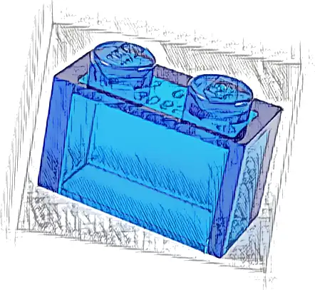 Brick 1 x 2 without Bottom Tube