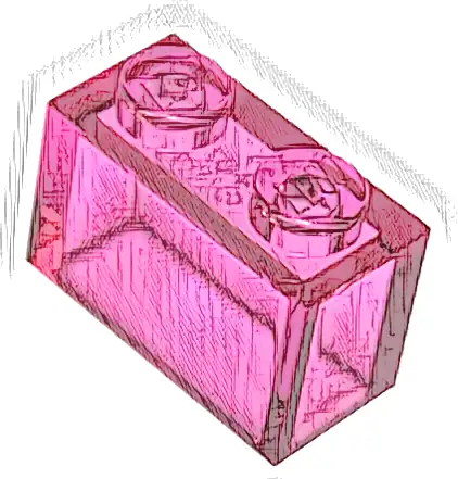 Brick 1 x 2 without Bottom Tube