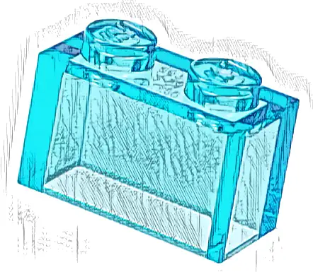 Brick 1 x 2 without Bottom Tube