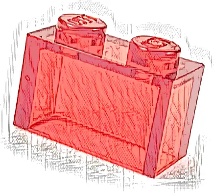 Brick 1 x 2 without Bottom Tube